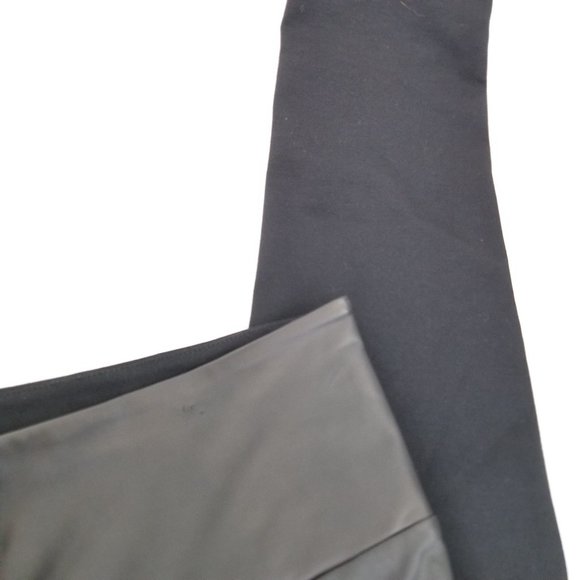 Stella & Dot You Are Loved Sz Small Black Faux Leather Mixed Leggings - Picture 4 of 11
